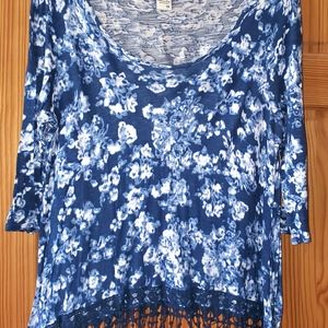 American Rag Knit Fringe Top